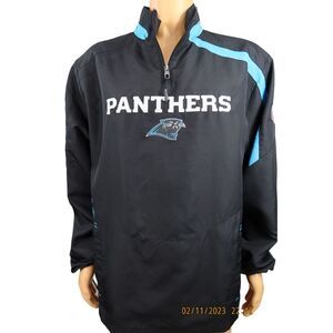 Reebok Carolina Panthers‎ NFL Football 1/4 Zip Pullover Jacket Sz L